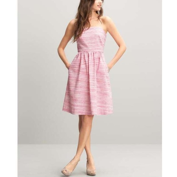 Pink Banana Republic Strapless Dress Size 12