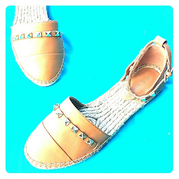 Aldo Shoes - Aldo Brown Studded Espadrilles Flats 10