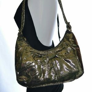 Elliott Lucca metallic leathers hobo handbag