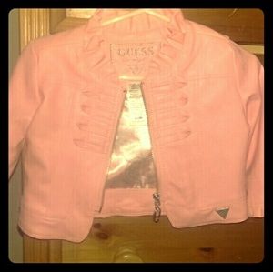 Guess Baby girl pink leather jacket