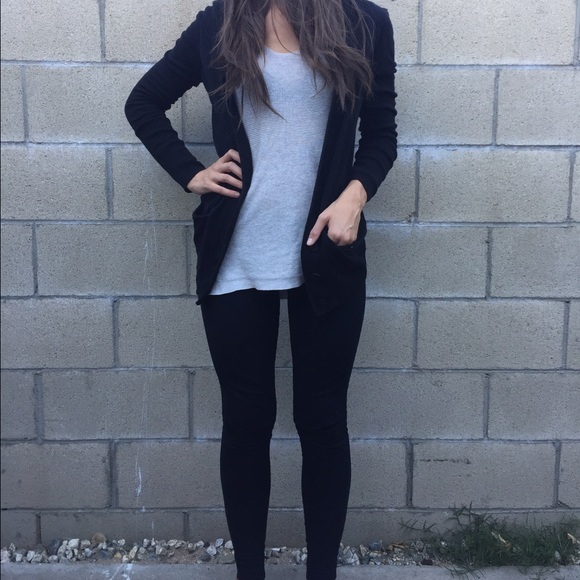 Black knitted loft sweater cardigan
