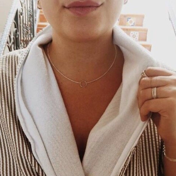  karma dainty gold pendant necklace - Picture 4 of 5