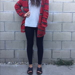 Knitted red Ralph Lauren sweater cardigan