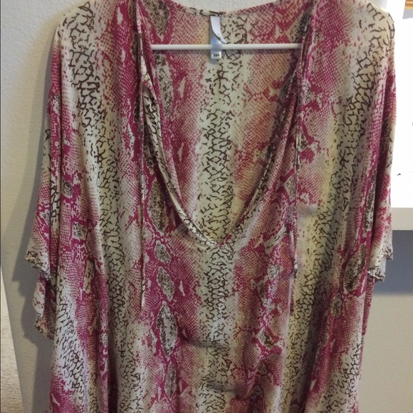 Oversized snake print blouse