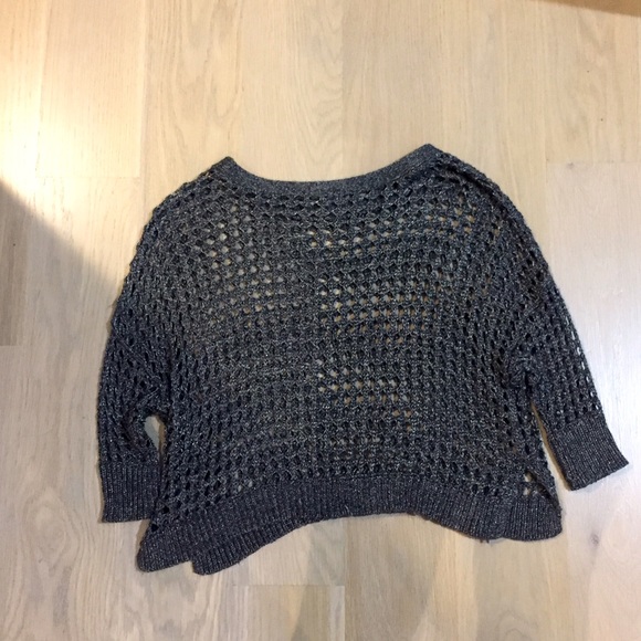 Express XS gray/silver net sweater! Never worn!! - Picture 3 of 3