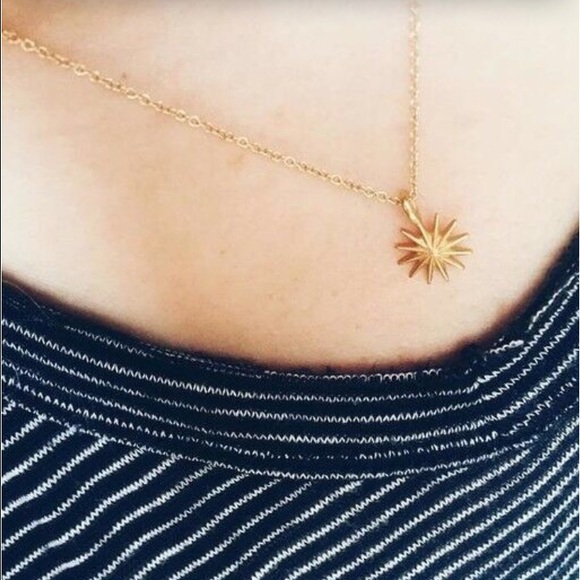 ✨ Starburst Chain Gold Dainty Necklace pendant - Picture 3 of 6