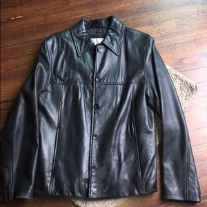 Woman's black leather jacket. MAKE OFFER