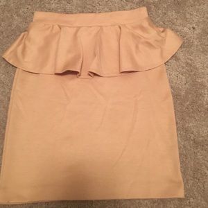 Bodycon peplum skirt.
