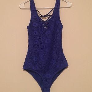 Cute blue lace bodysuit from Charlotte Russe