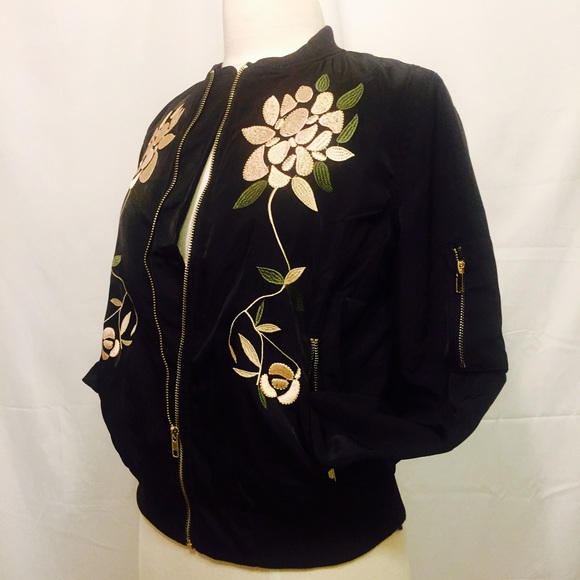 🇸 🇦 🇱 🇪🎈Embroidered Bomber Jacket - Picture 2 of 4