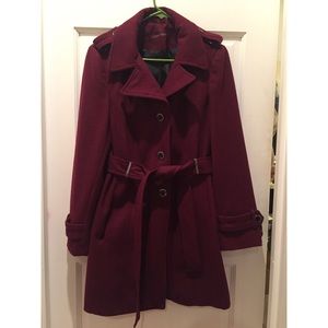 Burgundy Peacoat
