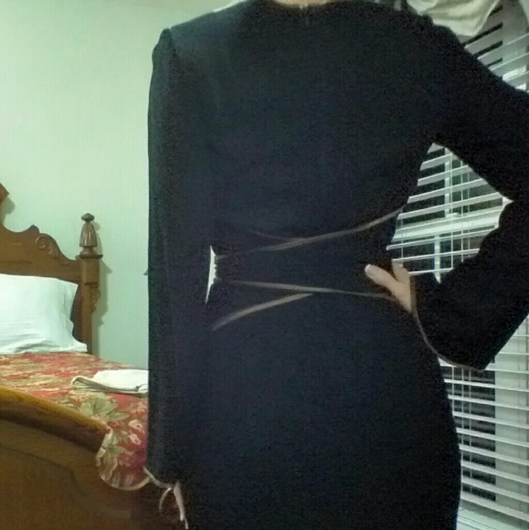 Elegant Black & Gold Adrianna Dress