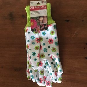 SOLD Cotton Floral garden gloves