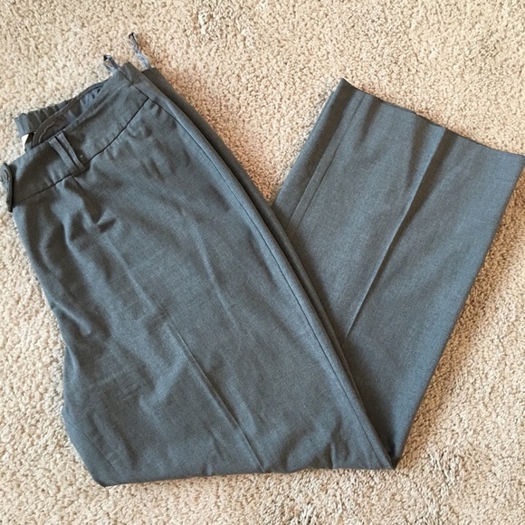 Gray Straight Leg Slacks