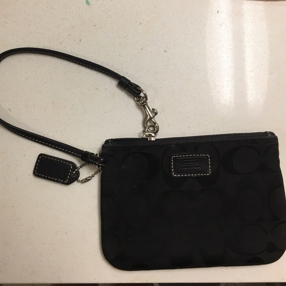 Black Coach Wristlet