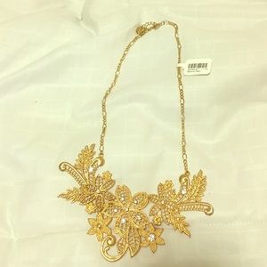 Gold statement necklace