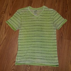 On the byas Lime Green Short Sleeve V-neck T-Shirt