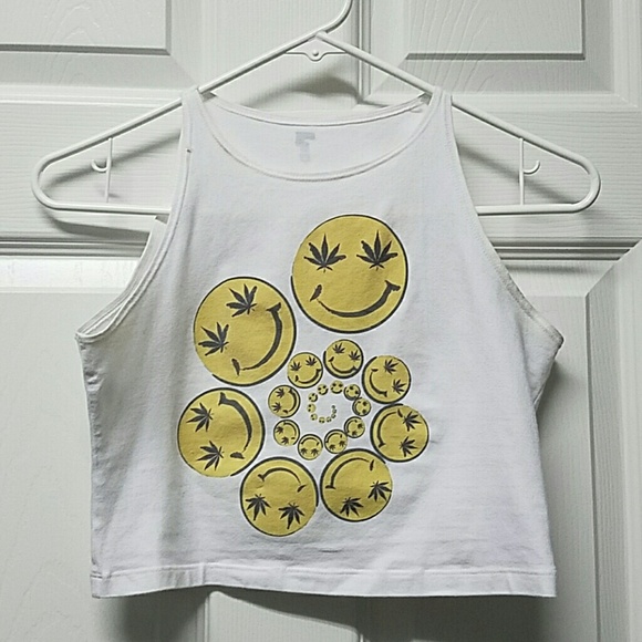 Smiley weed face Crop