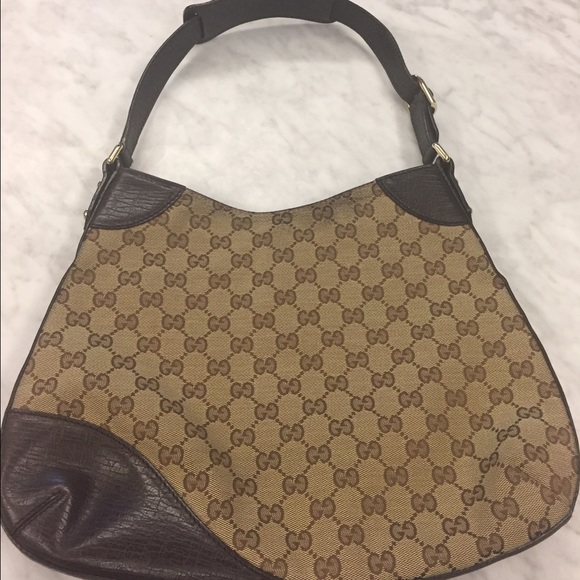 Gucci Hasler Horsebit Canvas Medium Shoulder Bag - Picture 3 of 3