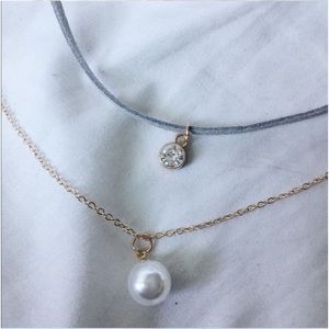 1 left!!✨Grey double chain choker