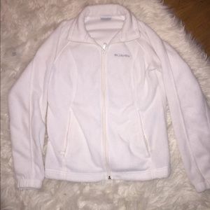 White Columbia fleece zip up jacket