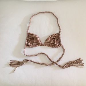 Acacia tan lines haiku bikini top, size small