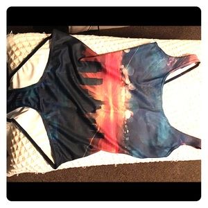 Blackmilk Clothing XL Pretty Lights Swim (MUSEUM)