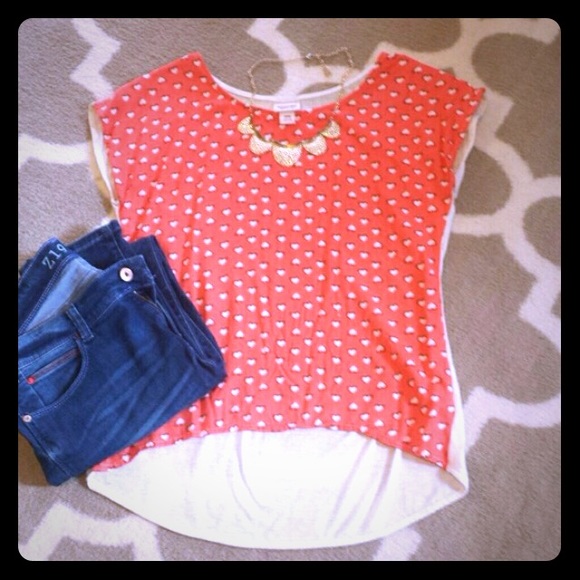 Coral heart top - Picture 1 of 1