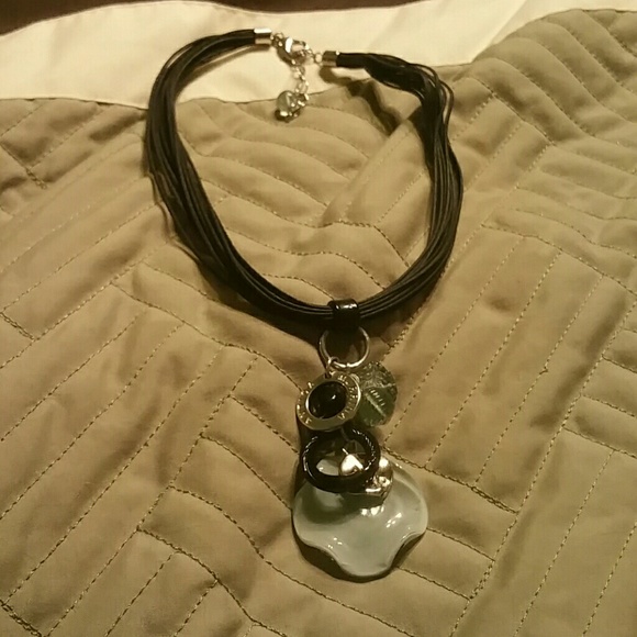 Antica murrina glass and leather necklace