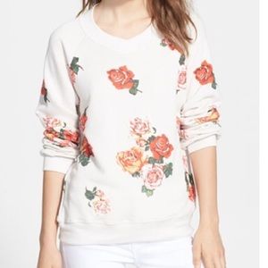 WF: "Collage Schoolgirl" Floral Print Sweatshirt