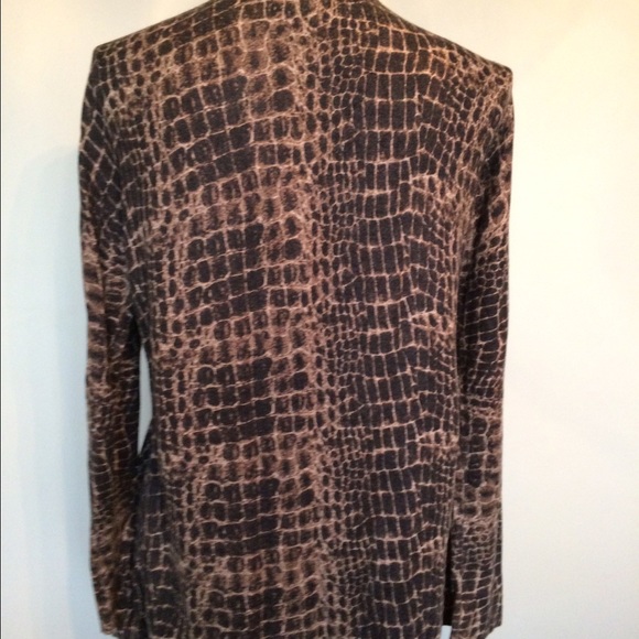 Kenneth Cole Print Button Down Long Cardigan - image 2