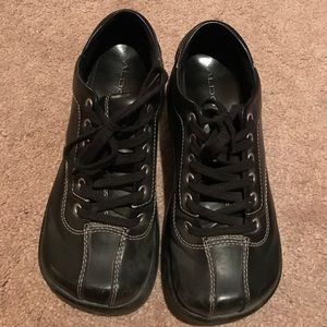 Aldo brand black platform shoes.