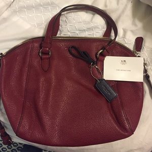 Wine/Burgundy Small Coach Purse