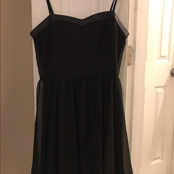 Black Cami Dress With Pleather Band