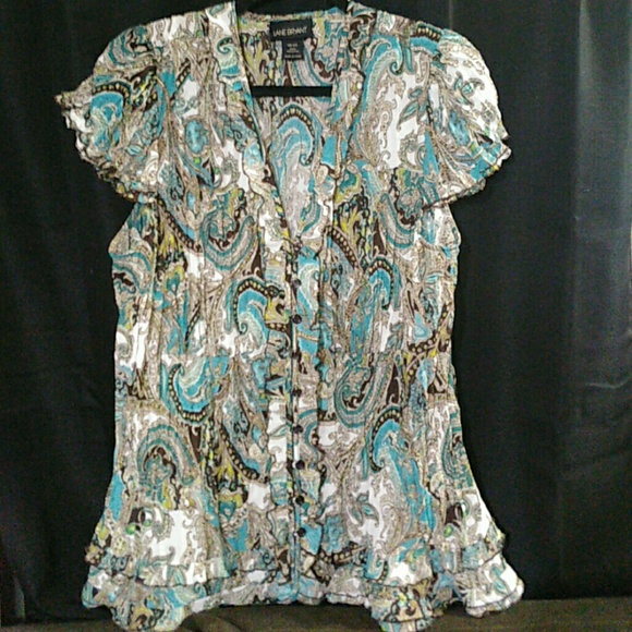 Lane Bryant crinkle ruffle top