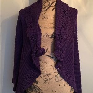 Venue shawl purple cardigan
