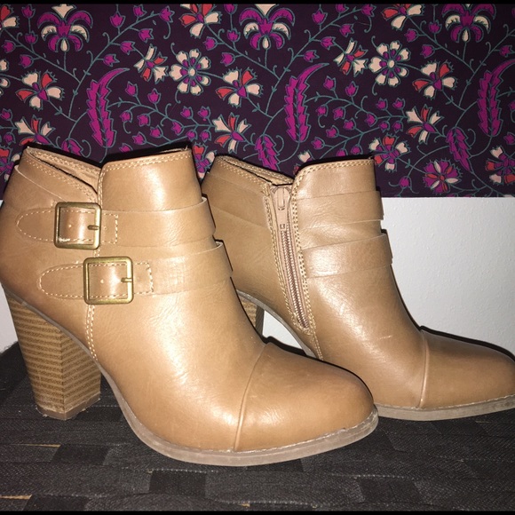 Tan booties
