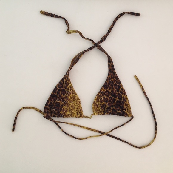 San Lorenzo snake print bikini top, small