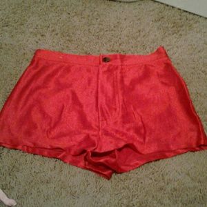 Beautiful red booty disco shorts