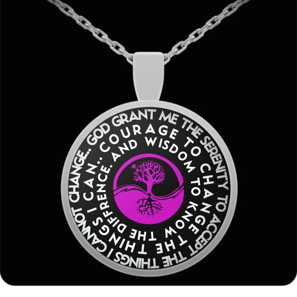 Serenity Prayer Pendant Necklace