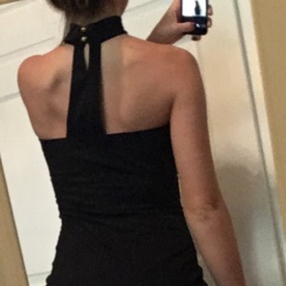 ACCEPTING OFFERS • 1 LEFT• Black Midi Choker Dress - Picture 3 of 4