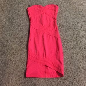 Gorgeous Hot Pink Bodycon Strapless Dress
