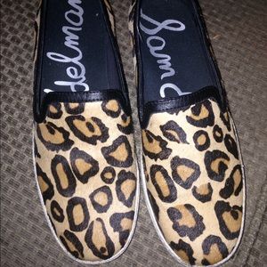 Sam Edelman calf hair leopard slip ons 6