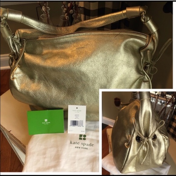 Kate Spade Gabi glittery gold hobo bag - Picture 4 of 6