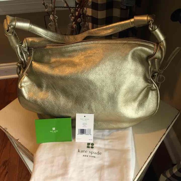 Kate Spade Gabi glittery gold hobo bag - Picture 3 of 6