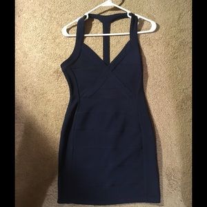 Dark blue body on dress