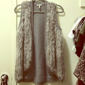 Joie fur sweater vest