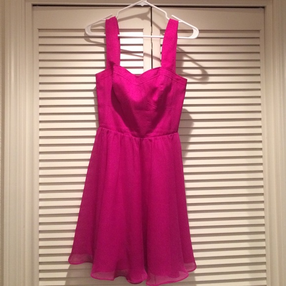 Fuchsia skater dress