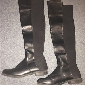 Black knee high boots
