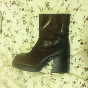 cute chunky 90s vintage patch boots